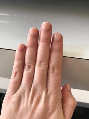 My SNS nails from Nail Stop. I love a more natural look and I'm very happy with these results.