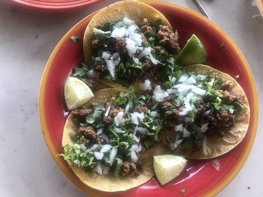 Ground beef tacos