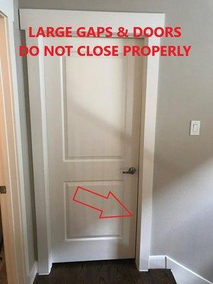 Poorly aligned door does not close properly