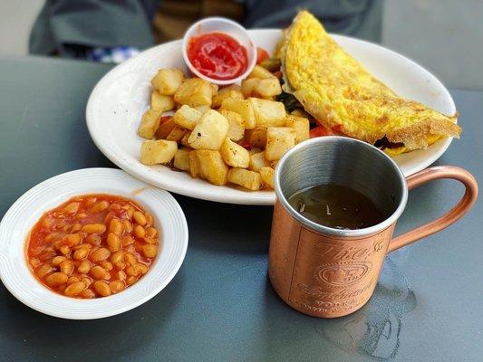 Full English Breakfast with Apple Mule