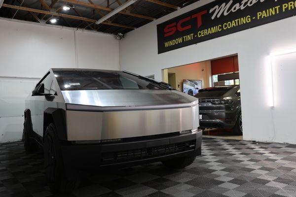 2025 Tesla Cybertruck Fully Wrap With Satin PPF call or text 909-579-7980