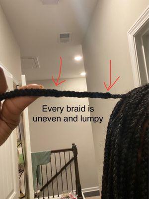 You can see where the braids are fed in