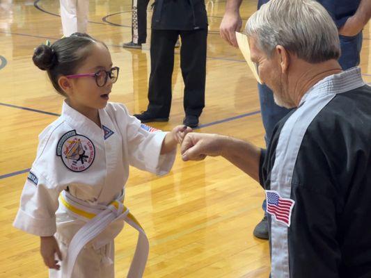 3-7 year old belt exam