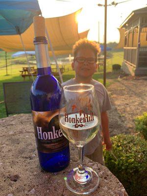 My favorite wine and my favorite kid.