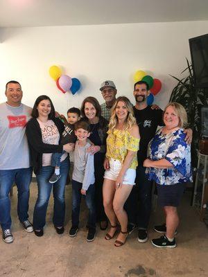 Our family! So happy they made the drive to see our grand opening.