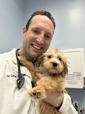 Dr. Casey Clark. New puppy exam and vaccines for this little sweetheart.