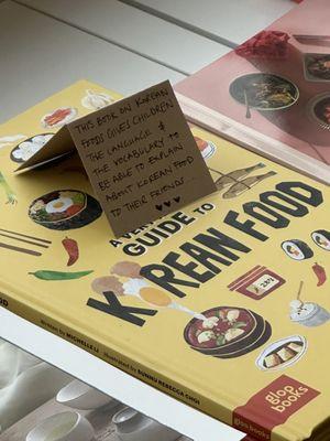 "Book .. gives children the language .. to explain .. Korean food .. to their friends."