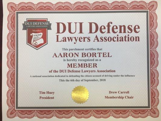 Member of DUI Defense Lawyers Association