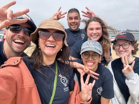 Our Seven Interpreting team after our very first beach clean-up event!