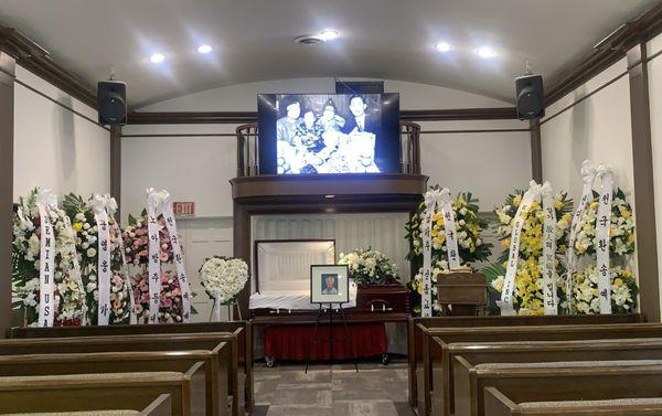 Funeral service Chapel arrangements