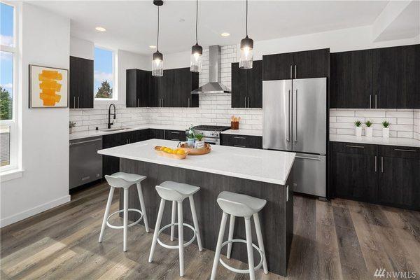 Representing buyer: kitchen of new construction.