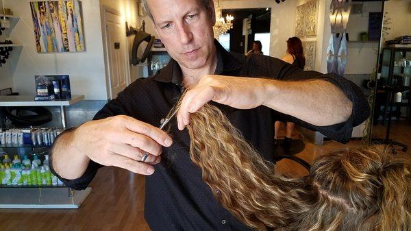 Erik Emblen, curly hair expert at Cherry Creek's only curly hair salon