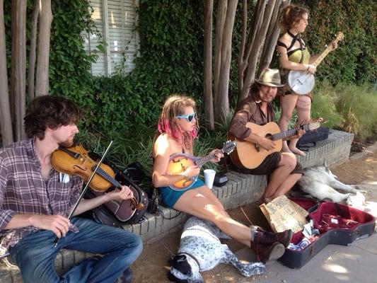 Musician on the sidewalk.