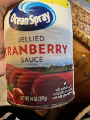 The cranberry sauce.