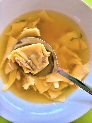 filled noodles in the wonton soup