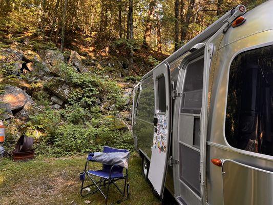 Our RV campsite in the "Pioneer Valley" (had electric and water hookup)