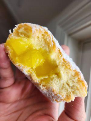 Lemon filled donut