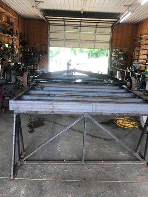 Metal fabrication for custom trailer