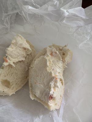 Look at all the lox on my bagel, cream cheese and LOX sandwich.  /s