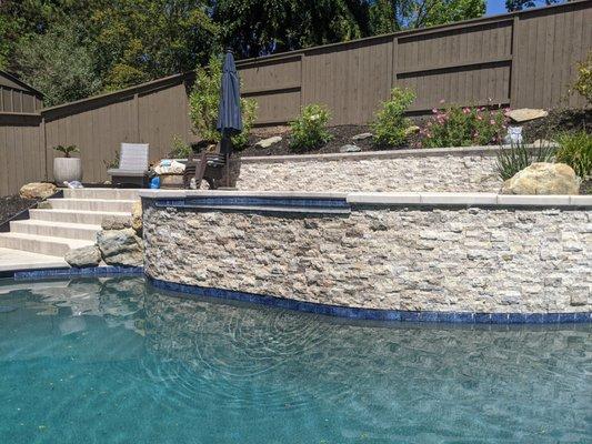 This pool was finished a rew years ago, had an issue, Adams resolved it. Can you tell what was wrong?