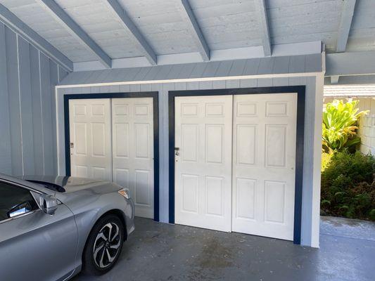 Built car port storage