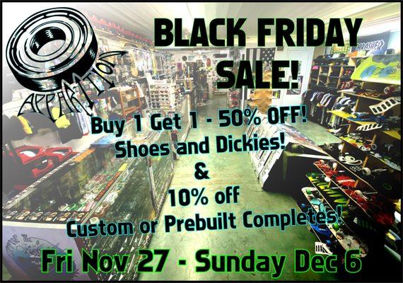 Extended Black Friday Sale! Support Your Local Skate Shop!