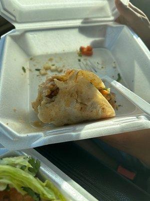 This was my daughter's chicken burrito