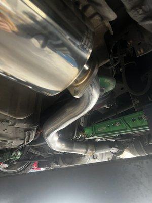 New muffler they installed