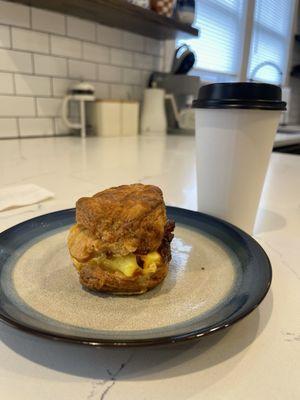 Breakfast biscuit sandwich