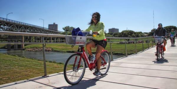 Phyllis Tilley Pedestrian Bridge, part of the 70+ mile Trinity Trail network