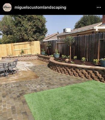 After picture of remodeled backyard