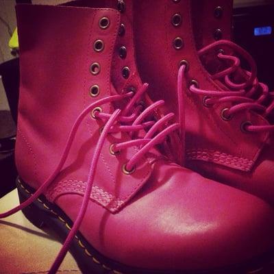 Awesome find! Pink doc martens in perfect condition