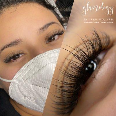 She woke up like this! Beautiful set of lash extensions