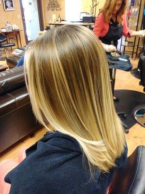 Balayage and haircut by Erica