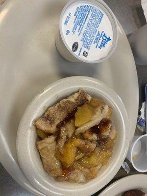 Individual Peach Cobbler with Individual Ice Cream