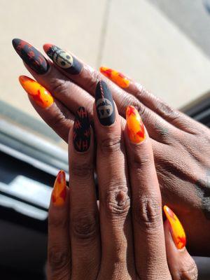 Boujee Halloween themed set with glow in the dark accents