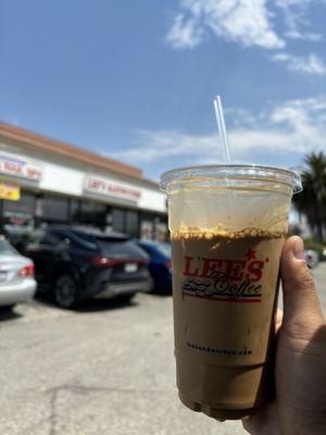 Large coffee at this LEEs location just means more ice not more coffee