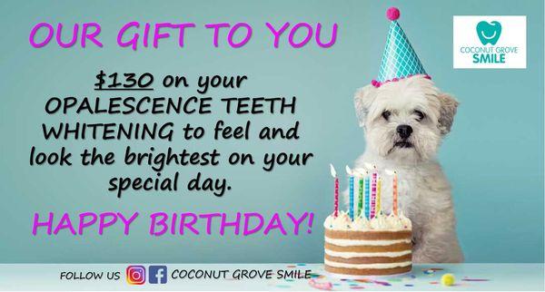 Come for your gift today! Right on time to look pretty for your birthday!