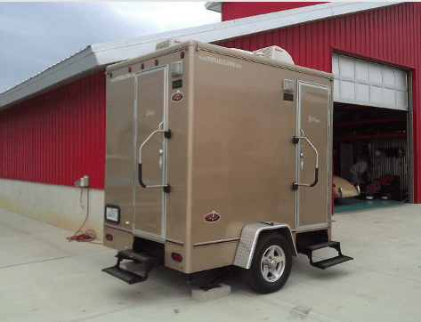 Luxury Restroom Trailer Rentals. This is our Porta Lisa restroom trailer - a top pick for wedding bathroom rentals!