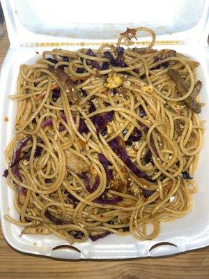 Chow mein- to die for- get the sweet sauce!