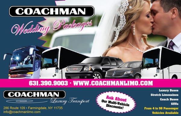 Plan your wedding with Coachman Luxury Transport...