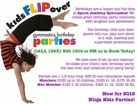 Birthday Parties at Sports Academy Gymnastics