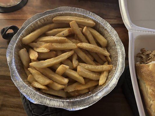 French Fries probably the best part of our meal lol  although they could have been crispier and lacked salt