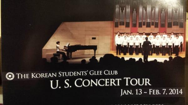 The Korean Students' Glee Club Concert Program