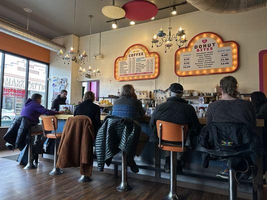 Diner style seating