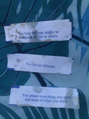 Even the fortunes are meh!