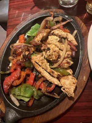 Outrageously flavorful and delicious chicken fajitas. Comes with homemade flour tortillas