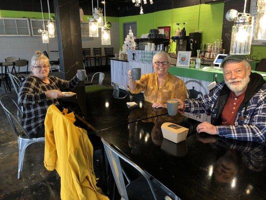 Friends having coffee