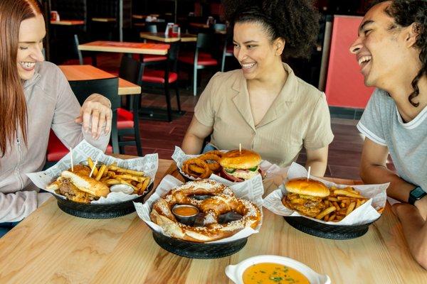 Friends enjoying our menu.