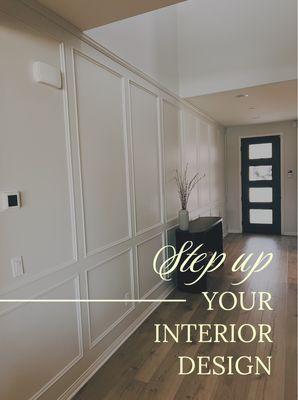 We added wainscoting to this entryway giving this home a truly elegant feel